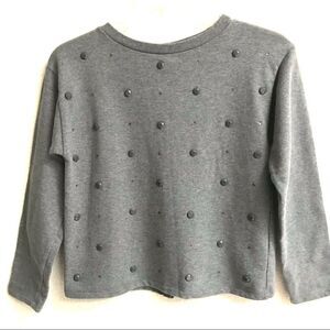 Nucleo (Italian brand) open bow back rhinestone embellished sweatshirt XL*